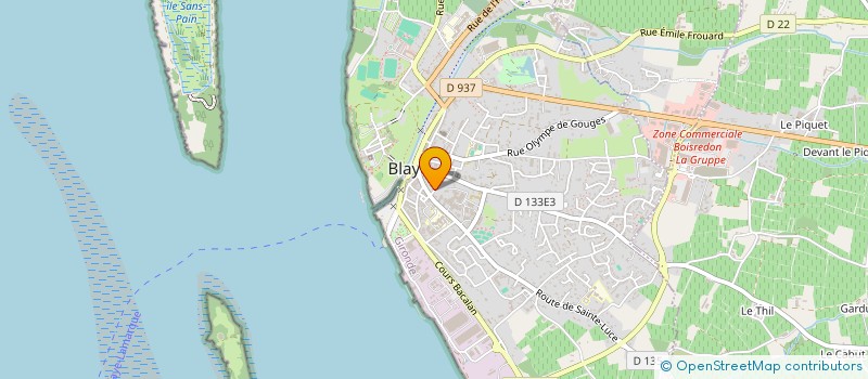 localisation de l'entreprise LES ECOLIERS DE L ESTUAIRE à BLAYE