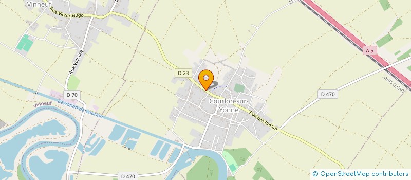 localisation de l'entreprise LES ECOLIERS DU BORD DE L'YONNE (A.P.E)  COURLON-SUR-YONNE