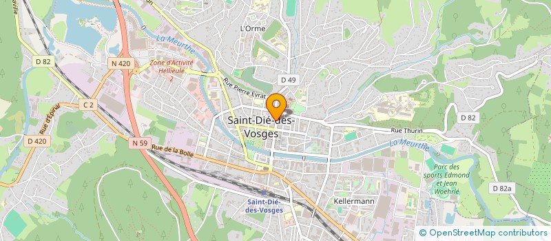 localisation de l'entreprise LES ECRANS DE VITRY  SAINT-DIE-DES-VOSGES