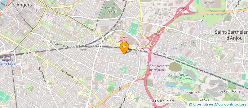 localisation de l'entreprise LES ECRINS à ANGERS