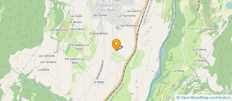 localisation de l'entreprise LES ECRINS DE LOU  CHATEAUROUX-LES-ALPES