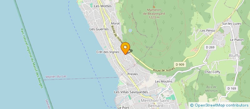 localisation de l'entreprise LES ECRINS DE TESS  VEYRIER-DU-LAC