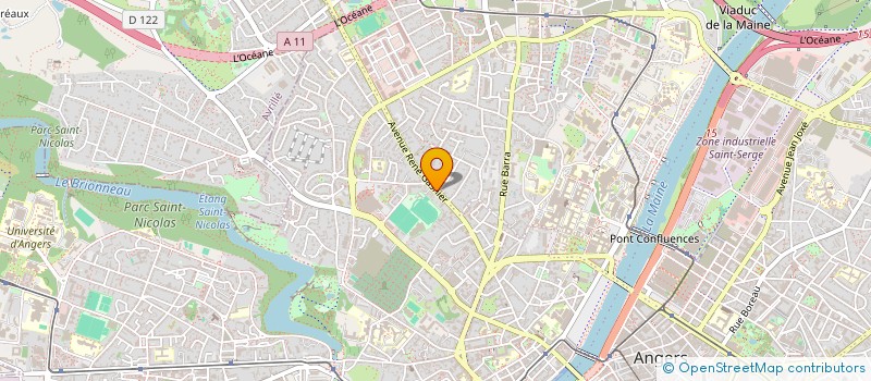 localisation de l'entreprise LES ECUREUILS ANGEVINS à ANGERS