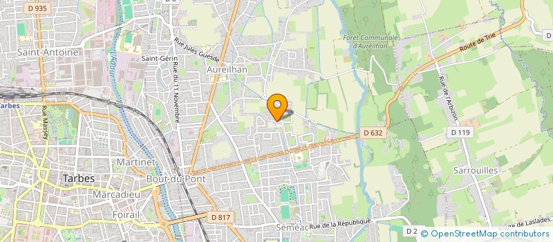 localisation de l'entreprise LES ECUREUILS ASSOCIATION SPORTIVE DE L'ECOLE PRIMAIRE DES CEDRES  AUREILHAN