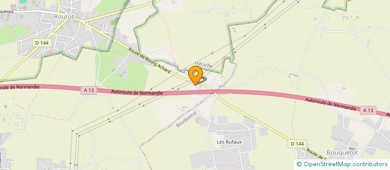 localisation de l'entreprise LES ECURIES ASINIENNES DE L'EURE  HAUVILLE