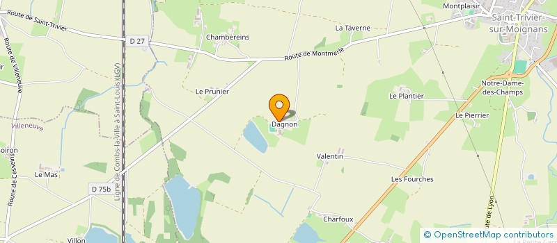 localisation de l'entreprise LES ECURIES D'ASTREE à SAINT-TRIVIER-SUR-MOIGNANS