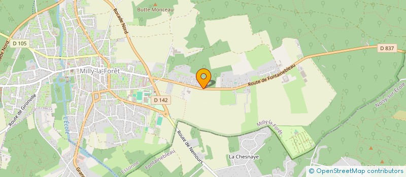 localisation de l'entreprise LES ECURIES D'OCTAVIE à MILLY-LA-FORET