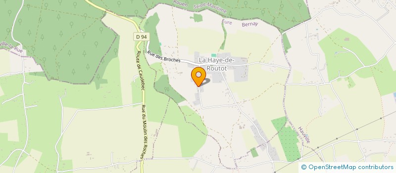 localisation de l'entreprise LES ECURIES D'OLYMPE  HAUVILLE