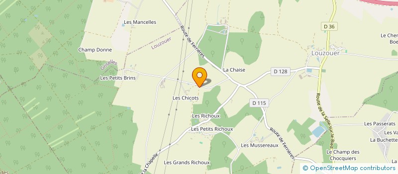 localisation de l'entreprise LES ECURIES D'URLY à LOUZOUER