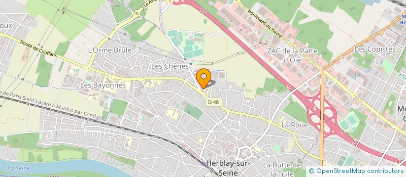 localisation de l'entreprise LES ECURIES DALLEAUME  HERBLAY-SUR-SEINE