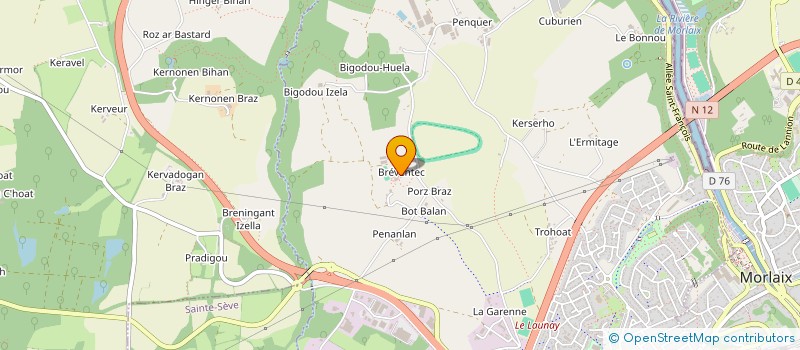 localisation de l'entreprise LES ECURIES DE BREVENTEC  SAINT-MARTIN-DES-CHAMPS