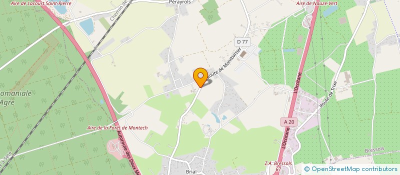 localisation de l'entreprise LES ECURIES DE BRIAL  BRESSOLS