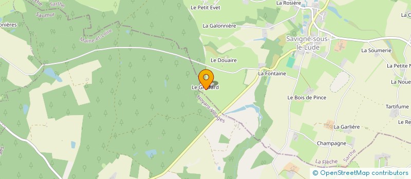 localisation de l'entreprise LES ECURIES DE CARLILE COMPLET EVENTING à SAVIGNE-SOUS-LE-LUDE