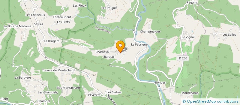 localisation de l'entreprise LES ECURIES DE CAUVIAC à CHAMBONAS