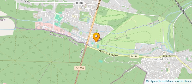 localisation de l'entreprise LES ECURIES DE DIANE à LAMORLAYE