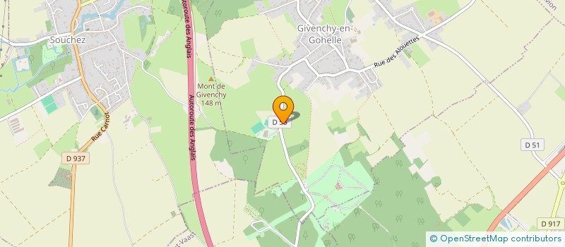 localisation de l'entreprise LES ECURIES DE GIVENCHY EN GOHELLE  GIVENCHY-EN-GOHELLE