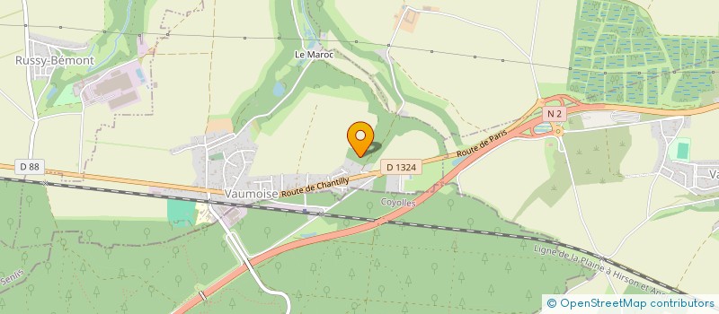 localisation de l'entreprise LES ECURIES DE L'AUTOMNE  VAUMOISE