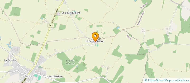 localisation de l'entreprise LES ECURIES DE LA BAUDENALIERE  TERCE