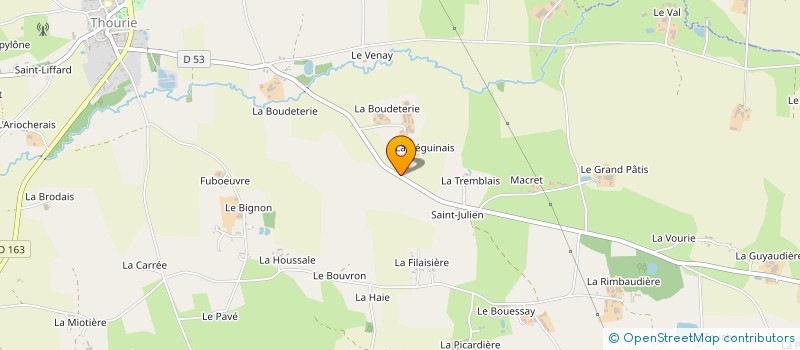 localisation de l'entreprise LES ECURIES DE LA BEGUINAIS  THOURIE