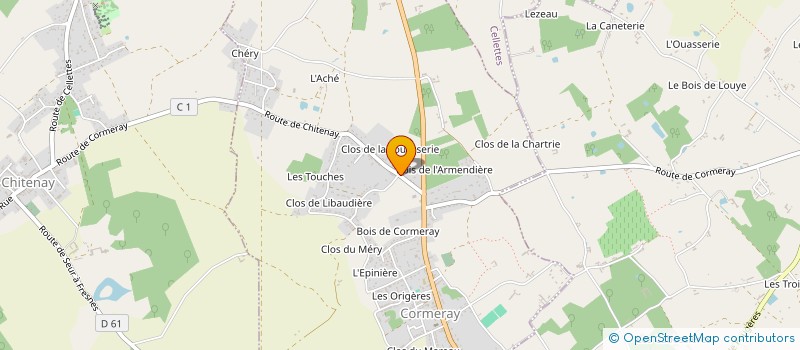 localisation de l'entreprise LES ECURIES DE LA FOUASSERIE  CORMERAY