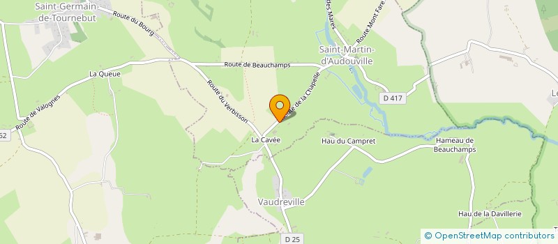 localisation de l'entreprise LES ECURIES DE LA GARE  SAINT-MARTIN-D'AUDOUVILLE