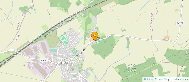 localisation de l'entreprise LES ECURIES DE LA GARENNE  MOUSSY-LE-NEUF