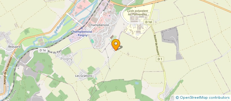 localisation de l'entreprise LES ECURIES DE POIGNY  POIGNY