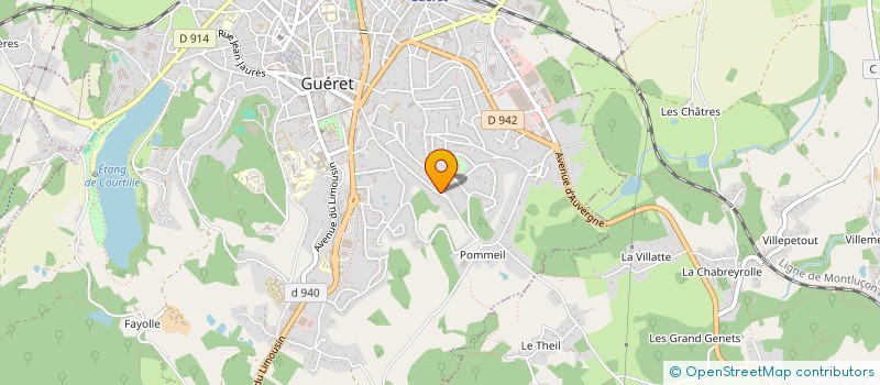 localisation de l'entreprise LES ECURIES DE POMMEIL à GUERET