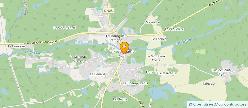 localisation de l'entreprise LES ECURIES DE SAINT CYR à LA FERTE-SAINT-CYR
