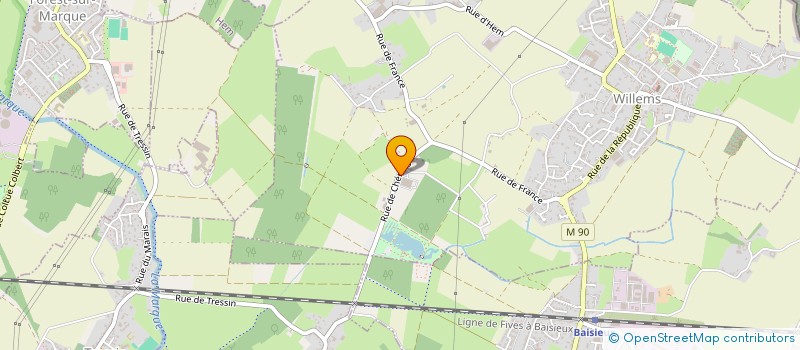 localisation de l'entreprise LES ECURIES DE WILLEMS à WILLEMS