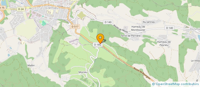 localisation de l'entreprise LES ECURIES DES AUGUSTINS  CREMIEU