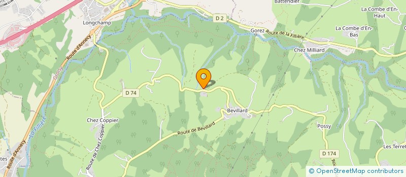 localisation de l'entreprise LES ECURIES DES OLLIERES  FILLIERE