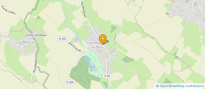 localisation de l'entreprise LES ECURIES DU BOIS à VENDEGIES-AU-BOIS