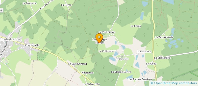 localisation de l'entreprise LES ECURIES DU BOIS GRIMARD à TOUROUVRE AU PERCHE