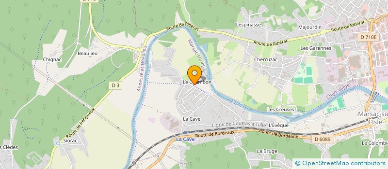 localisation de l'entreprise LES ECURIES DU CHAMBON  MARSAC-SUR-L'ISLE