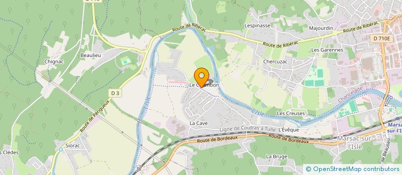 localisation de l'entreprise LES ECURIES DU CHAMBON  MARSAC-SUR-L'ISLE