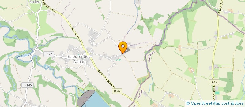 localisation de l'entreprise LES ECURIES DU LAC  ESLOURENTIES-DABAN