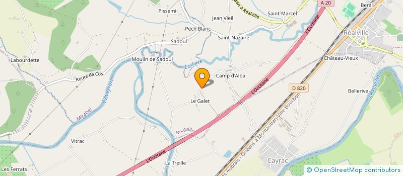 localisation de l'entreprise LES ECURIES DU MAT CRUZEL  REALVILLE