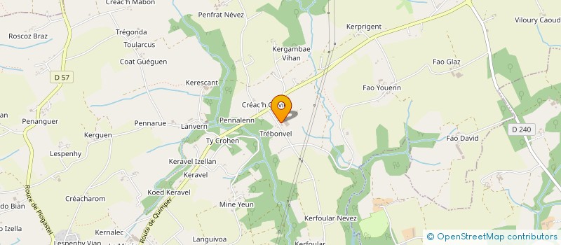 localisation de l'entreprise LES ECURIES DU NEVEZ  PLONEOUR LANVERN