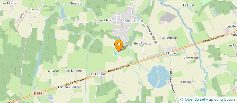 localisation de l'entreprise LES ECURIES DU PALORDET à MONTRACOL
