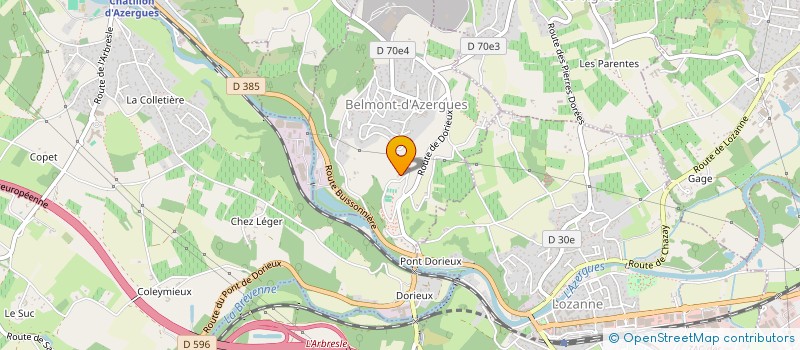 localisation de l'entreprise LES ECURIES DU PONT DE DORIEUX à CHATILLON