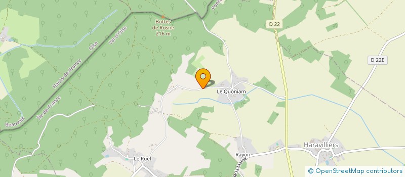 localisation de l'entreprise LES ECURIES DU QUONIAM  HARAVILLIERS