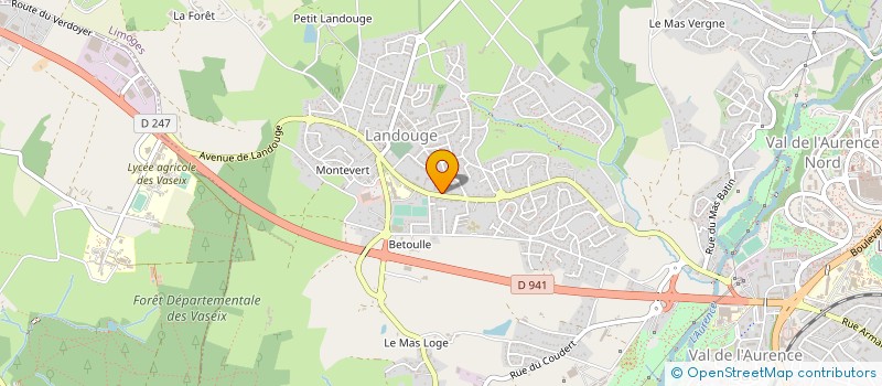 localisation de l'entreprise LES ECURIES SAINT JEAN à LIMOGES