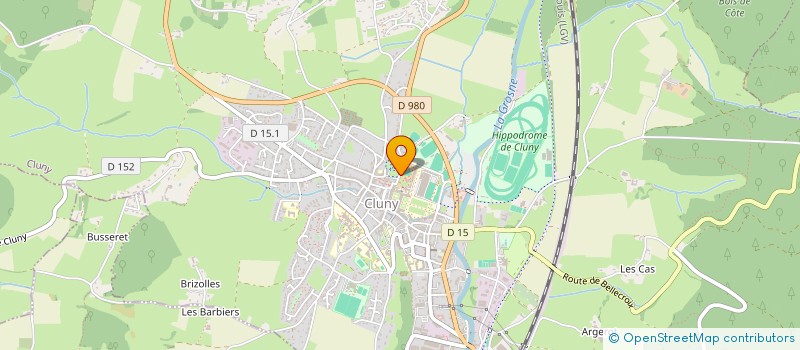 localisation de l'entreprise LES ECUYERES DE CLUNY à CLUNY