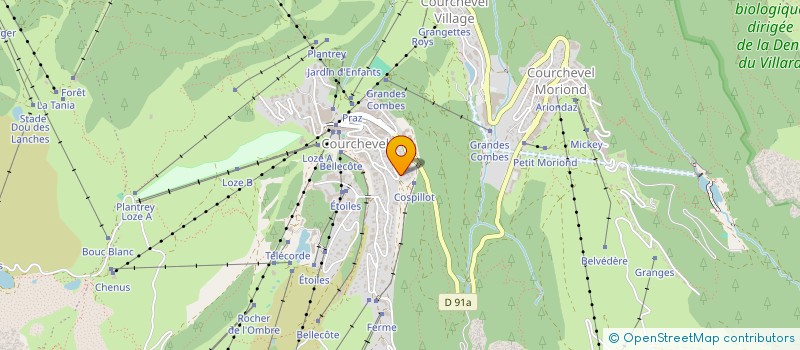 localisation de l'entreprise LES EDELWEISS à COURCHEVEL