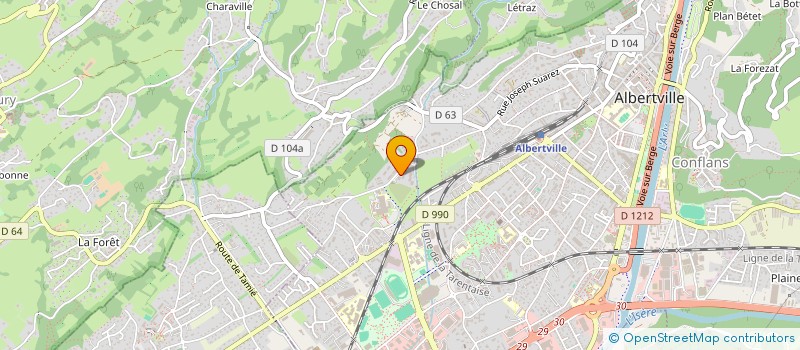 localisation de l'entreprise LES EDELWEISS  ALBERTVILLE