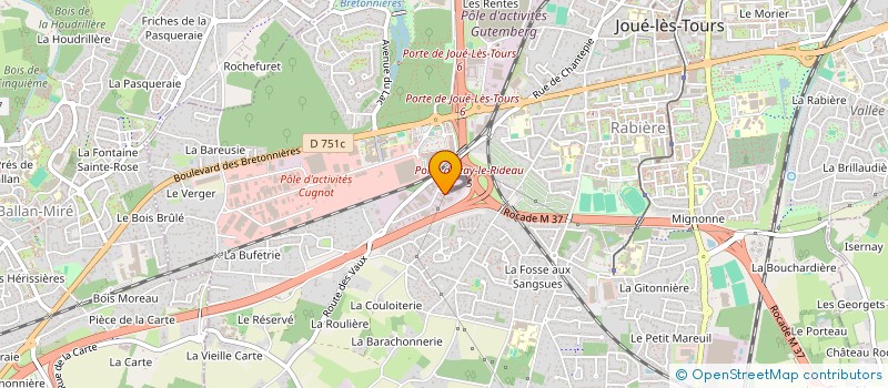 localisation de l'entreprise LES EDITEURS CONSEILS ASSOCIES à JOUE-LES-TOURS