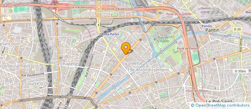 localisation de l'entreprise LES EDITIONS AUX FORGES DE VULCAIN  PARIS 19