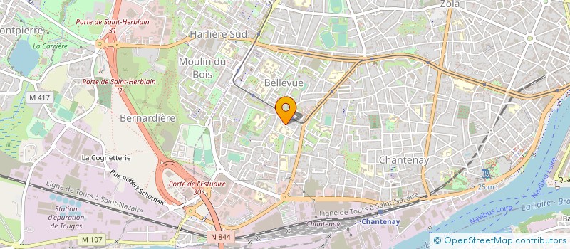 localisation de l'entreprise LES EDITIONS BRETAGNE MIDI à NANTES