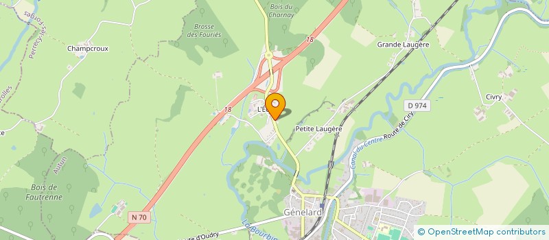 localisation de l'entreprise LES EDITIONS DE LA BOURBINCE  GENELARD